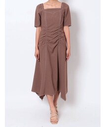 LAGUNAMOON | ステッチデザインギャザーワンピース(ワンピース)