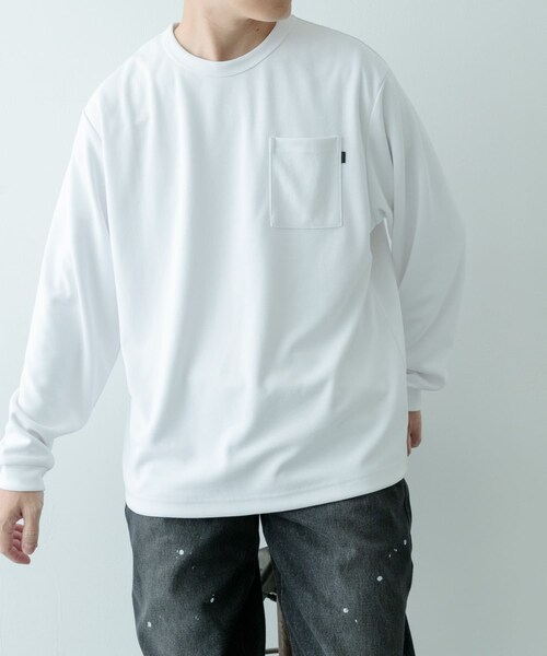 ITEMS URBANRESEARCH（アイテムズ アーバンリサーチ）の「『速乾/イージーケア/UVカット』高機能ポンチロングスリーブカットソー（Tシャツ/カットソー・メンズ・WHT/BEG/BLK・M/L）」の7枚目の写真