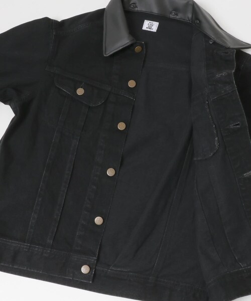 URBAN RESEARCH ROSSO（アーバンリサーチロッソ）の「『別注』Lee×ROSSO　2WAY COLLAR JACKET（デニムジャケット・レディース・OW BLACK/OW  BLUE・Free）」の7枚目の写真