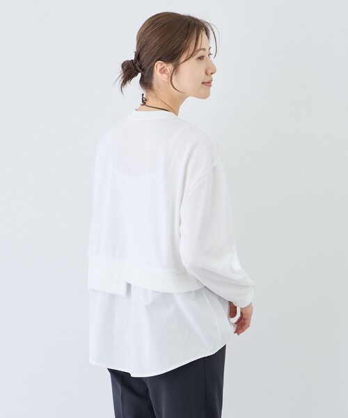 Jayro(ジャイロ)の「ブラウスレイヤード風プルオーバー(Tシャツ/カットソー・レディース・ブラック系/グレー/ホワイト系/ベージュ/ネイビー・M)」の20枚目の写真