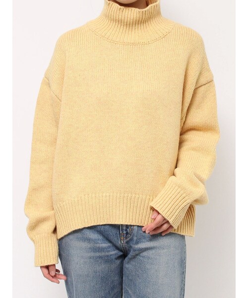 Ungrid（アングリッド）の「ハイネックボリュームカラーニット（ニット/セーター・レディース・アイボリー/チャコールグレー/ピンク/イエロー・F）」の7枚目の写真