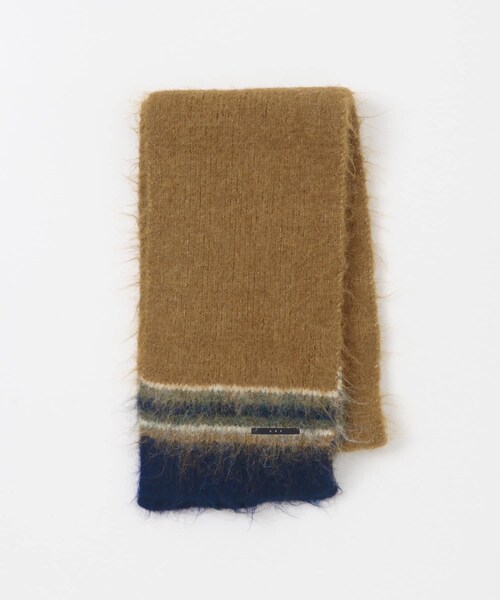 KBF（ケイビーエフ）の「エンドボーダーデザインマフラー（マフラー・レディース・GRAY/CAMEL/BLACK・One）」の16枚目の写真