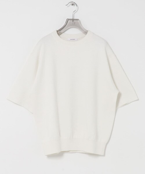 URBAN RESEARCH(アーバンリサーチ)の「コットンカシミヤハーフスリーブニット(ニット/セーター・レディース・OFF WHITE/GRAY/DRK NAVY・Free)」の12枚目の写真