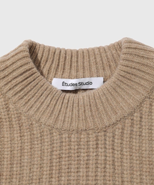 ADAM ET ROPE'(アダムエロペ)の「【Etudes Studio/エチュードストゥディオ】RIBBED ROUND NECK EUROPA(ニット/セーター・メンズ・ブラック/ベージュ・2/3)」の12枚目の写真