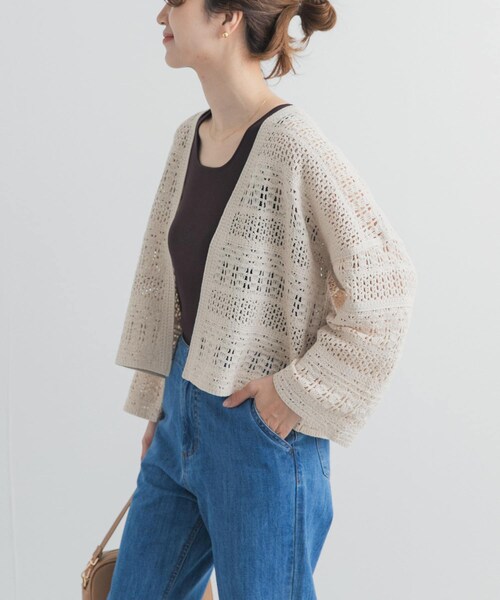 URBAN RESEARCH DOORS(アーバンリサーチドアーズ)の「クロシェニットカーディガン(カーディガン/ボレロ・レディース・OFF/BEIGE・Free)」の16枚目の写真