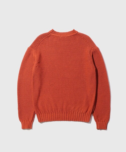 ADAM ET ROPE'（アダムエロペ）の「COTTON LOW GAUGE CREWNECK KNIT（ニット/セーター・メンズ・グレー/レンガ・L/M/S）」の14枚目の写真