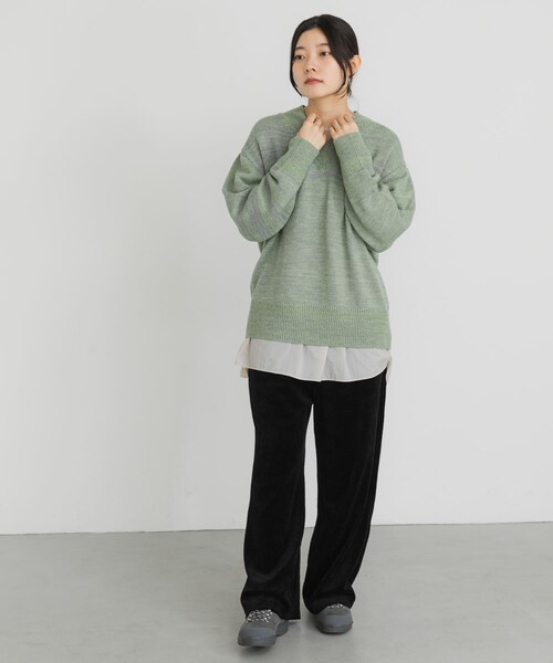 EKAL（エカル）の「ベロアストレートパンツ（その他パンツ・レディース・ネイビー/ブラック・One）」の12枚目の写真