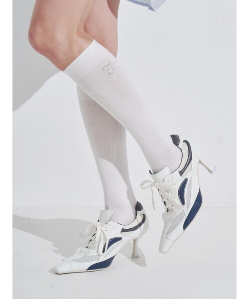EVRIS（エヴリス）の「オリジナルEロゴハイソックス（ソックス/靴下・レディース・ホワイト/グレー/ブラック・F）」の4枚目の写真