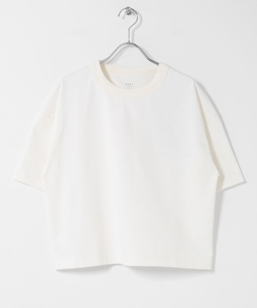 EKAL（エカル）の「DRY OUT SHORT LENGTH T-SHIRTS（Tシャツ/カットソー・レディース・ホワイト/アイボリー/ピンク/チャコール・One）」の22枚目の写真