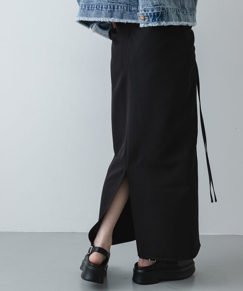 SENSE OF PLACE by URBAN RESEARCH(センスオブプレイスバイアーバンリサーチ)の「シャーリングスカート(スカート・レディース・IVO×BLK/BLACK/MTD×ORG・S/M)」の21枚目の写真