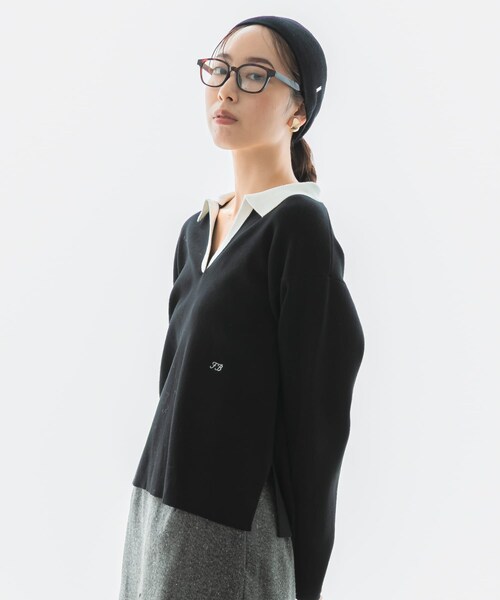 URBAN RESEARCH ROSSO（アーバンリサーチロッソ）の「F by ROSSO　ラガーニットプルオーバー（ニット/セーター・レディース・GRAY BD/NAVY BD/BLACK・Free）」の5枚目の写真