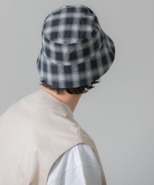 SENSE OF PLACE by URBAN RESEARCH（センスオブプレイスバイアーバンリサーチ）の「『ユニセックス』チェックバケットハットB（ハット・メンズ・BLACK/IVORY/NAVY・one）」の10枚目の写真