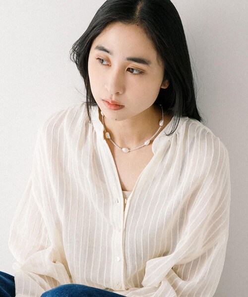 URBAN RESEARCH（アーバンリサーチ）の「PLOW　Pearl Necklace（ネックレス・レディース・Pearl SV・-）」の2枚目の写真