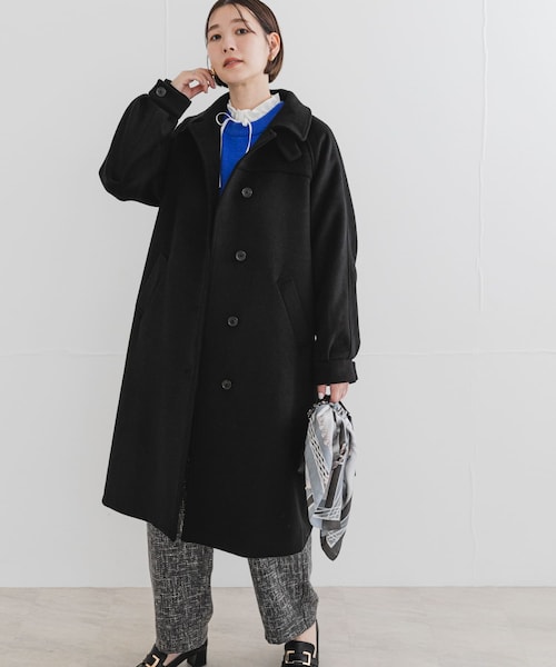 URBAN RESEARCH ROSSO（アーバンリサーチロッソ）の「F by ROSSO　『UR TECH』ビーバーステンカラーロングコート（ステンカラーコート・レディース・BROWN/BLACK・Free）」の11枚目の写真