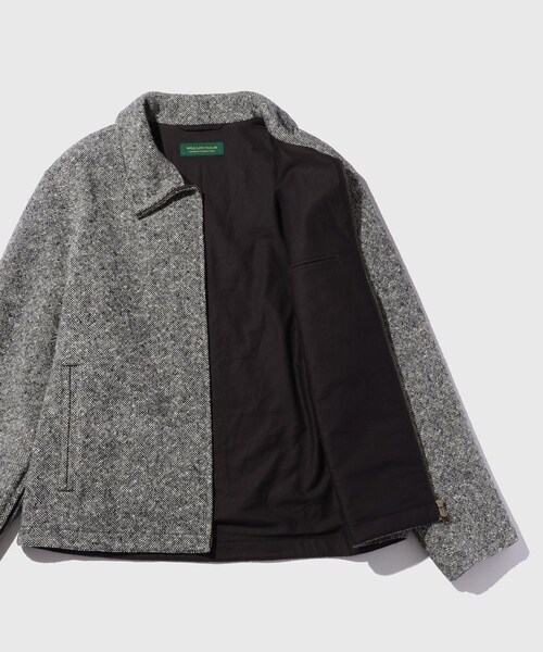 ADAM ET ROPE'(アダムエロペ)の「TWEED HOMESPAN RACING BLOUSON(ブルゾン・メンズ・ブラック・L/M/S)」の12枚目の写真