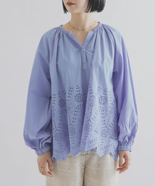 THE GOODLAND MARKET（ザグッドランドマーケット）の「FANAKA　チュニックブラウス（シャツ/ブラウス・レディース・WHITE/BLACK/BLUE・Free）」の21枚目の写真