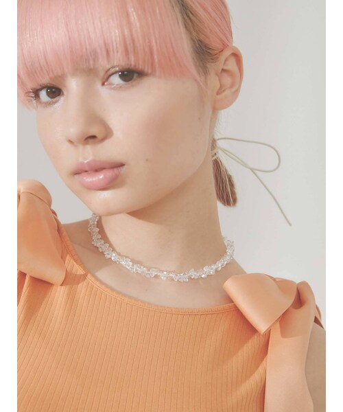 merry jenny（メリージェニー）の「クリアアクリルビーズチョーカー（ネックレス・レディース・ブラック/クリア・F）」の10枚目の写真
