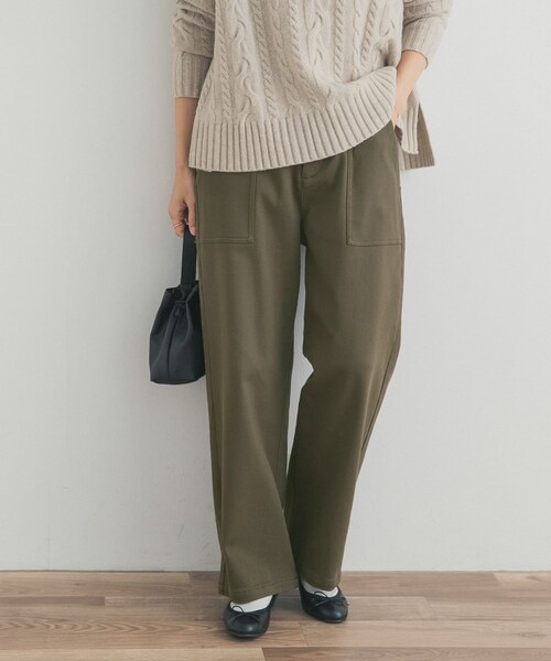 URBAN RESEARCH DOORS(アーバンリサーチドアーズ)の「裏起毛ベイカーイージーパンツ(その他パンツ・レディース・OFF/KHAKI・S/M)」の2枚目の写真
