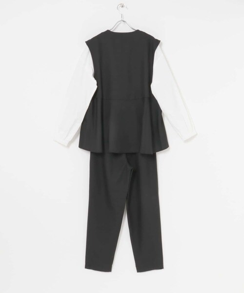 ITEMS URBANRESEARCH（アイテムズ アーバンリサーチ）の「『イージーケア』フレアトップス×パンツセット（セットアップ・レディース・BLK/L.BEG・FREE）」の14枚目の写真