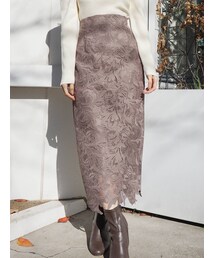 MERCURYDUO | リーフケミカルレースタイトスカート(スカート)