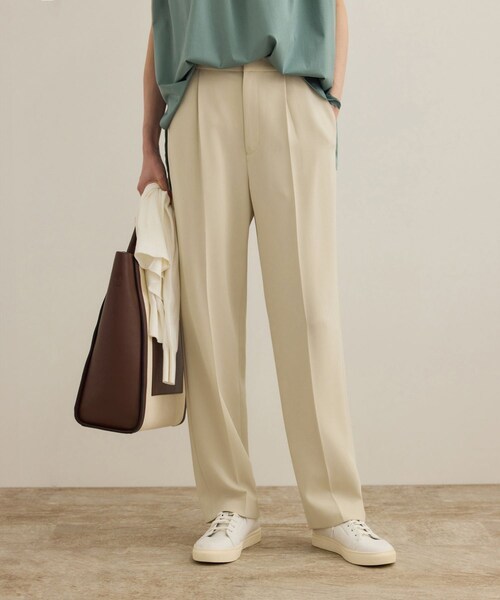 ROPE'（ロペ）の「[美人パンツ]ダブルクロステーパードパンツ/イージーケア（その他パンツ・レディース・ブラック/ベージュ/ピンク・34/36/38/40）」の10枚目の写真