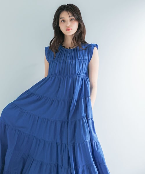 URBAN RESEARCH ROSSO（アーバンリサーチロッソ）の「インドコットンティアードワンピース（ワンピース・レディース・BLUE/BROWN/BLACK・Free）」の3枚目の写真