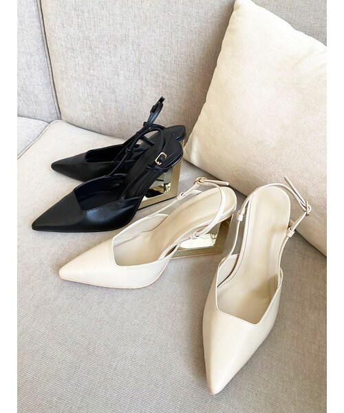 RESEXXY（リゼクシー）の「フレームヒールポインテッドミュール（サンダル・レディース・アイボリー・M/S/L）」の13枚目の写真