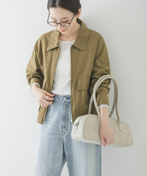 URBAN RESEARCH（アーバンリサーチ）の「コットンナイロンジップブルゾン（ブルゾン・レディース・KHAKI/IVORY・FREE）」の17枚目の写真