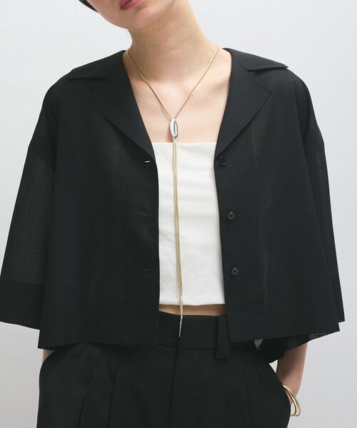 ADAM ET ROPE'(アダムエロペ)の「【EO(イオ)】Loop tie necklace(ネックレス・レディース・シルバー・F)」の4枚目の写真
