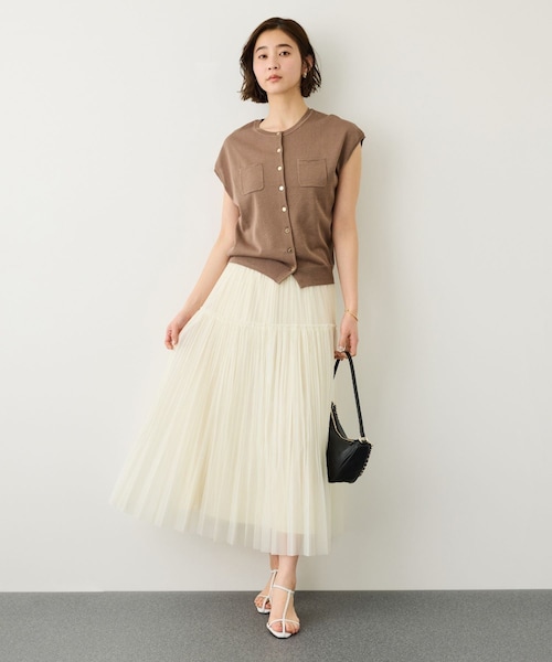 ROPE'(ロペ)の「ギマコットンフレンチスリーブニット/セットアップ対応・イージーケア(ニット/セーター・レディース・ブラック/ブラウン系/ブルー・F)」の22枚目の写真