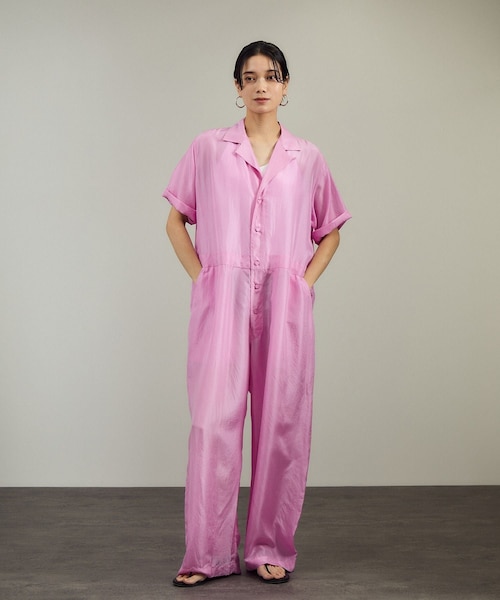 ADAM ET ROPE'（アダムエロペ）の「【WONDER FULL LIFE/ワンダーフルライフ】トラベラーズ2 オールインワン（つなぎ/オールインワン・レディース・ネイビー/ピンク・S）」の5枚目の写真