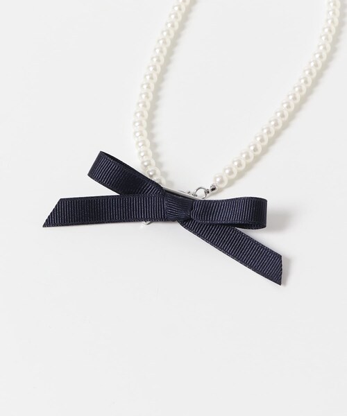 URBAN RESEARCH DOORS（アーバンリサーチドアーズ）の「2WAYリボンパールネックレス(KIDS)（その他・キッズ・NAVY・one）」の8枚目の写真