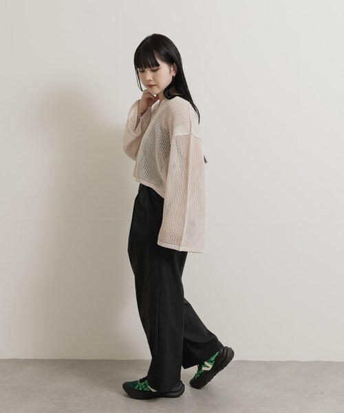 THE GOODLAND MARKET（ザグッドランドマーケット）の「『別注』MIDIUMISOLID×TGM　tuck wide tapered PT（その他パンツ・レディース・BLACK/KHAKI/PINK・one）」の10枚目の写真
