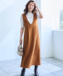 nissen | Vネックジャンパースカート【OtonaSMILE】(ワンピース)