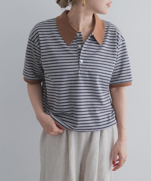 URBAN RESEARCH DOORS(アーバンリサーチドアーズ)の「『別注』STAR&STRIPE×DOORS MULTI POLO(ポロシャツ・レディース・GRAY/BROWN・One)」の11枚目の写真