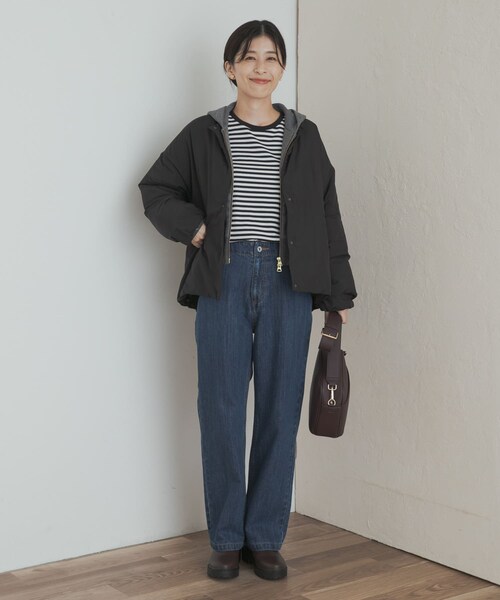 URBAN RESEARCH DOORS（アーバンリサーチドアーズ）の「『UR TECH』撥水ポケッタブル中綿ブルゾン（ブルゾン・レディース・GREIGE/CHARCOAL/BLACK・M）」の11枚目の写真