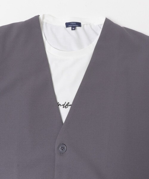 ITEMS URBANRESEARCH(アイテムズ アーバンリサーチ)の「UVカット梨地カーディガン+刺繍Tシャツセット(楽着シリーズ)(カーディガン/ボレロ・メンズ・BLACK/CHARCOAL/BEIGE/BLUE・M/L)」の21枚目の写真