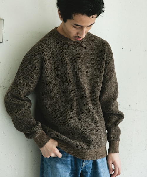 URBAN RESEARCH DOORS(アーバンリサーチドアーズ)の「ジャガードモールニットプルオーバー(ニット/セーター・メンズ・GREIGE/BLUE/OLIVEBROWN/BLACK・M/L)」の2枚目の写真