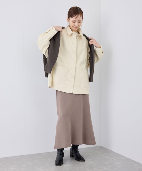 ROPE' PICNIC(ロペピクニック)の「【emur/エミュール・J'aDoRe限定】シンセティックレザージャケット(その他アウター・レディース・ブラック/ベージュ系・38)」の14枚目の写真