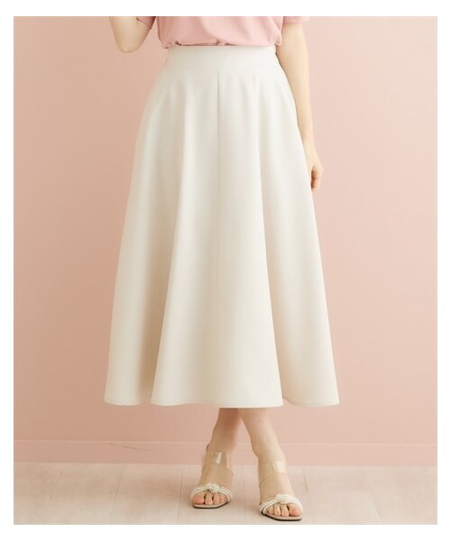 nissen（ニッセン）の「大きいサイズ ミディ丈麻調フレアスカート marun（スカート・レディース・アイボリー/モカ茶/黒/ライトグレー/チャコールグレー・L/LL/3L/4L/5L/6L/8L/10L）」の9枚目の写真