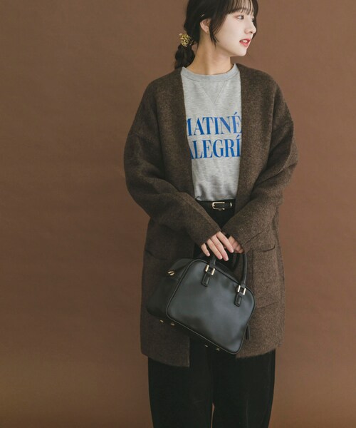 ITEMS URBANRESEARCH（アイテムズ アーバンリサーチ）の「ニットガウン（テーラードジャケット・レディース・GRY/BRN/L.KHK・FREE）」の18枚目の写真