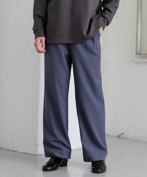 SENSE OF PLACE by URBAN RESEARCH（センスオブプレイスバイアーバンリサーチ）の「『イージーケア』ダブルタックワイドパンツ（その他パンツ・メンズ・CHARCOAL/BLACK/GREIGE/BLUE・S/M/L）」の4枚目の写真