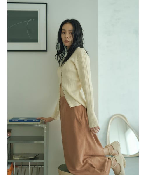 Ungrid（アングリッド）の「ピーチ起毛フィットフレアスカート（スカート・レディース・チャコールグレー/オレンジ/イエロー・S/M）」の14枚目の写真