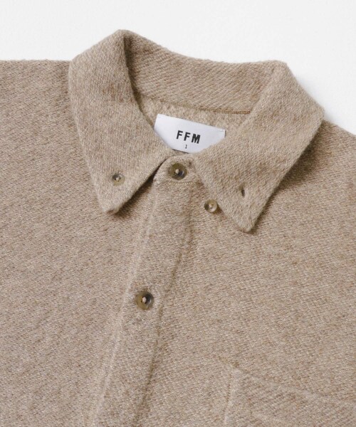 THE GOODLAND MARKET（ザグッドランドマーケット）の「FFM　TWEEDLIKE SHIRTS（カーディガン/ボレロ・レディース・Black/Beige・1/2）」の17枚目の写真