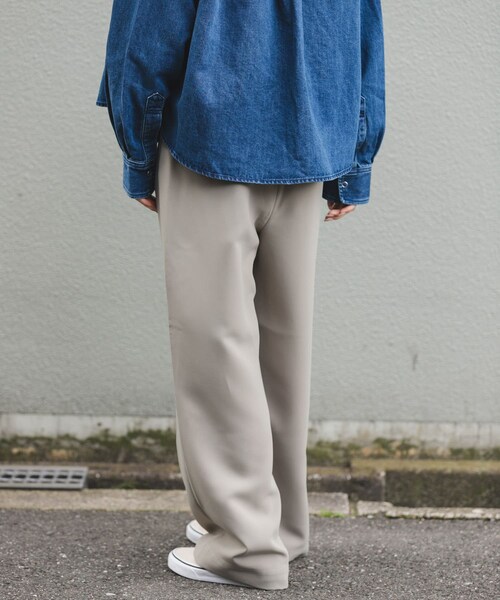 URBAN RESEARCH DOORS（アーバンリサーチドアーズ）の「FORK&SPOON　ダブルクロスイージーパンツ（その他パンツ・レディース・BLACK/BEIGE・1/2）」の17枚目の写真