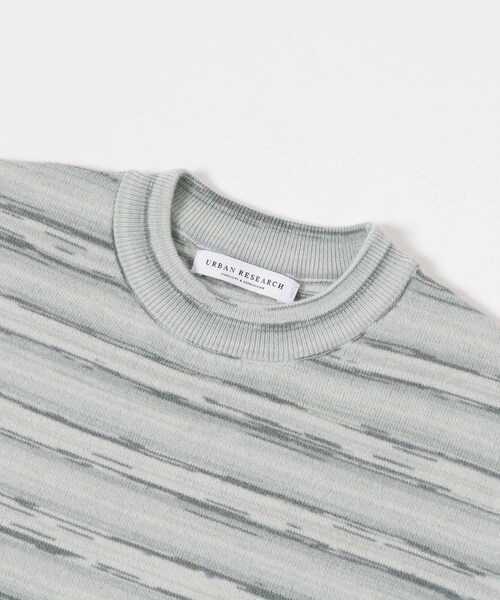 URBAN RESEARCH(アーバンリサーチ)の「マルチボーダークルーネックニット(ニット/セーター・メンズ・GRAY/YELLOW・M/L)」の7枚目の写真