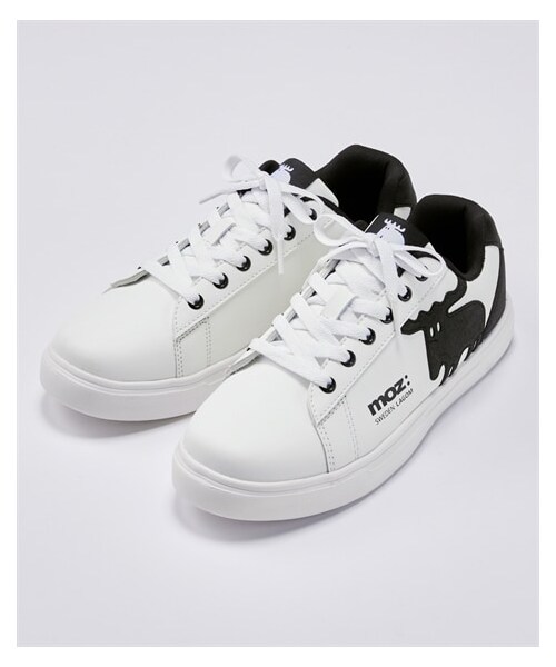 nissen（ニッセン）の「【ゆったり幅広】moz（モズ）軽量ビッグロゴスニーカー（ワイズ４Ｅ）（スニーカー・メンズ・ホワイト×黒/ホワイト×キャメル/ホワイト×ブルーグレー/ホワイト×ピンク/黒×ホワイト/ホワイト×ミント/黒×黒・M=23.0~23.5cm/4E/L=24.0~24.5cm/4E/LL=25.0~25.5cm/4E/3L=26.0cm/4E）」の17枚目の写真