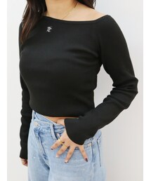 EVRIS | ワンポイントワンショルダーニットトップス(ニット/セーター)