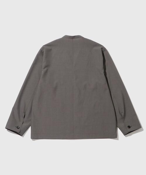 ADAM ET ROPE'(アダムエロペ)の「ドライウーステッドノーカラーカーディガン / ロングシーズン着用可能(カーディガン/ボレロ・メンズ・ブラック/グレー・L/M)」の12枚目の写真