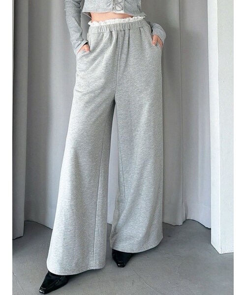 RESEXXY（リゼクシー）の「レイヤードスウェットパンツ（スウェットパンツ・レディース・グレー/チャコールグレー/ブラック・F）」の3枚目の写真